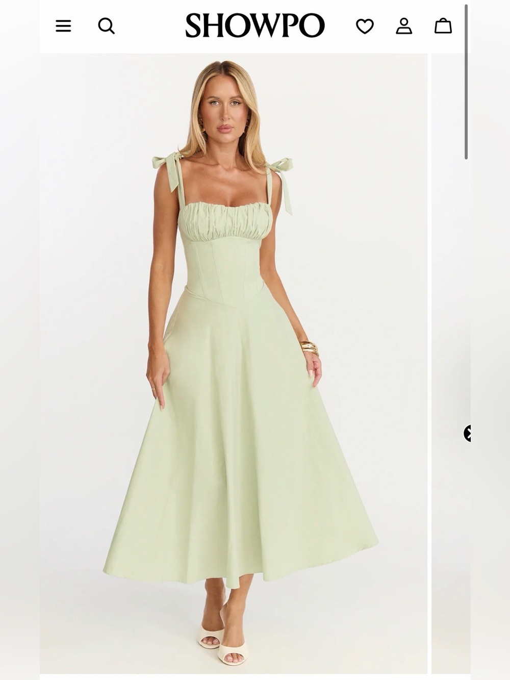 Showpo Vionette midi dress Sage